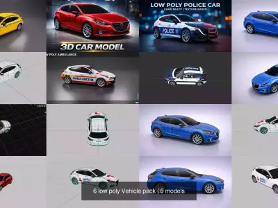 6 Vehicle pack unity unreal