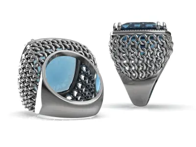 Chainmail Mesh Ring 3D print model