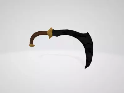 Obsidian Sickle Low-poly 3D model