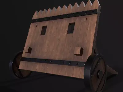 Siege Shield PBR Low-poly 3D model