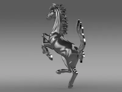 Ferrari horse logo 3D model by Sergey