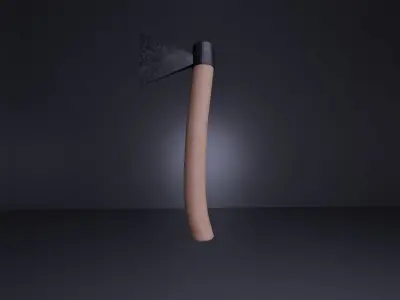Realistic Axe 3D Model PBR Textured Free low-poly 3D model