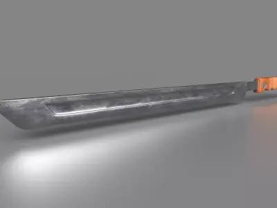Steel sword PBR game ready 3D model