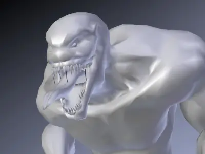 Alien Monster Rigged and animated 3D model
