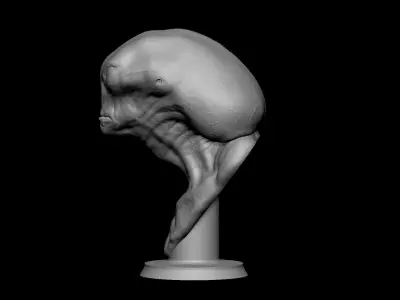 Grey Alien Bust 3D Print Model Free 3D print model