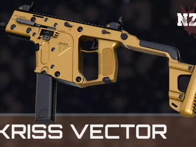 Weapon NZ Guns - Kriss Vector Low-poly 3D model