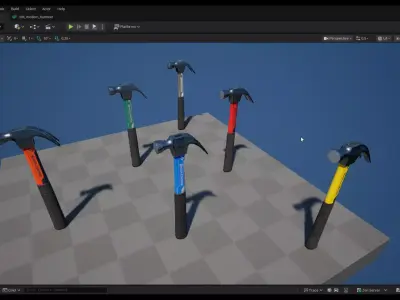 Modern Hammer Low-poly 3D model