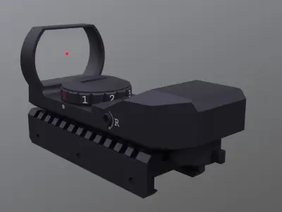 Red Dot Sight Low-poly 3D model buy