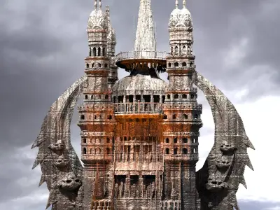 Vizier Tower ancient Temple 3D model