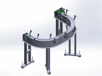 Plastic chain conveyor 3D model