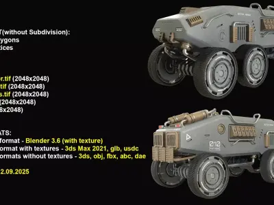 Mars Rover-1-Grey 3D model