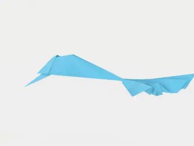 Origami Koi Fish Low-poly 3D model