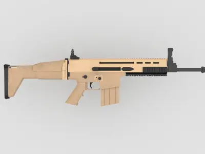 Simple low-poly SCARH model Low-poly 3D model