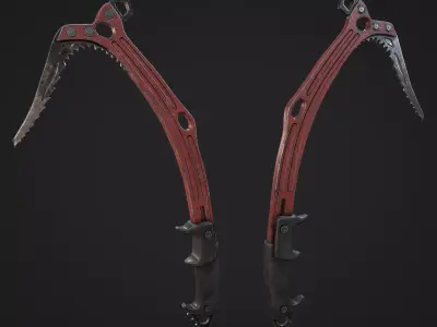 Ice Axe Low-poly 3D model purchase