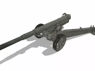 Canon de 155mm Low-poly 3D model