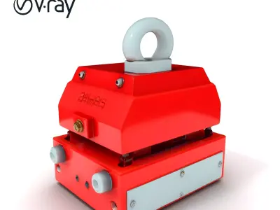 Industrial Magnet Hoist D Model Pack Low-poly 3D model