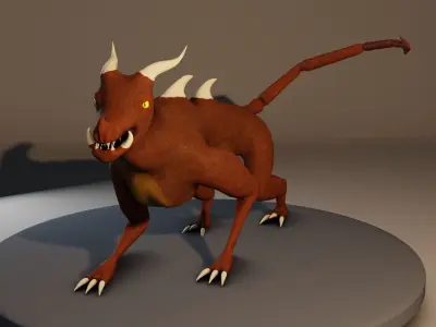 Quadruped Creature Low-poly 3D model