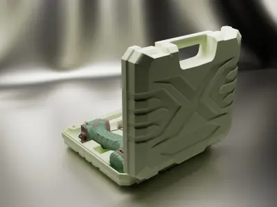 Screwdriver kit box with all components 3D model