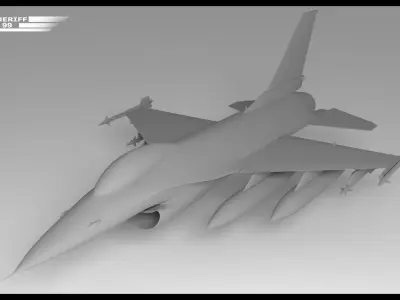f 16 fighter 3D model