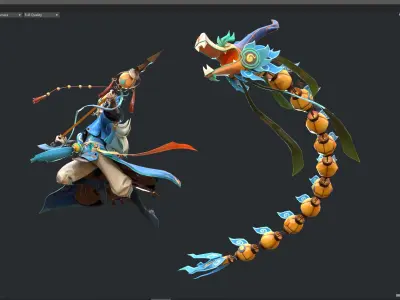 dragon dance 3D model
