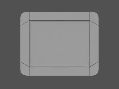 ChalkTablet chalkboard wall art - walnut 3D model