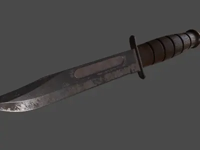 knife 8 Low-poly 3D model