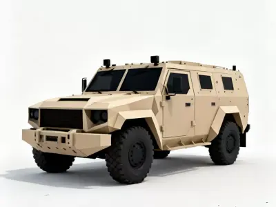 Realistic Armored Security Vehicle 3D Model Low-poly 3D model
