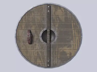 Viking shield Low-poly 3D model
