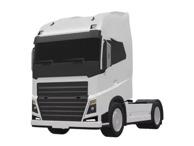 Truck and Trailers - Low poly Low-poly 3D model
