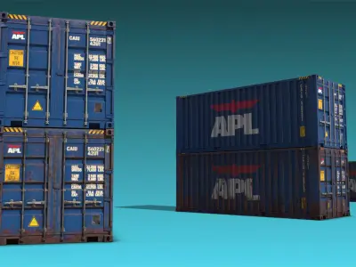 Shipping Container 11 Low-poly 3D model