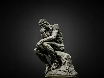 Thinker high poly photogrammetry scan 3D model