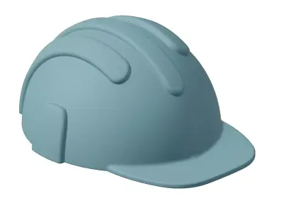 Plastic Exquisite Safety Helmet Toy 3D model