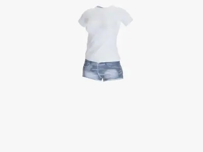 Summer Clothing for Female 3D model