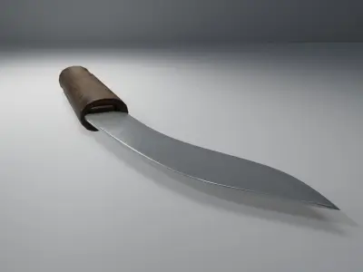 Knife of fighting knife weapon free 3D model  Free low-poly 3D model