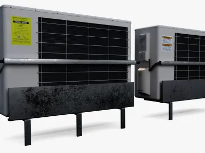 Air Conditioner 02 Low-poly 3D model