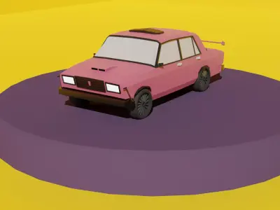 low poly car Low-poly 3D model from CGTrader