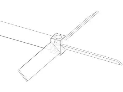 4 blade propeller  3D model