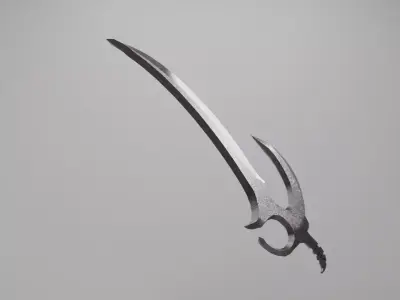 3D Low Poly Unqiue Assassin Medieval Knife Low-poly 3D model