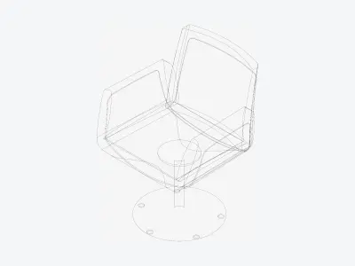 Furniture - Chair - Contemporary - Swivel Low-poly 3D model