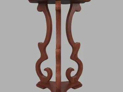 Console01 side table with carved legs 3D model