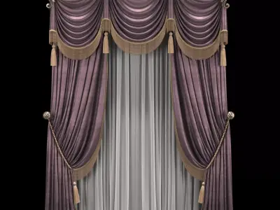 classical curtain 2 3D model