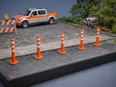 Traffic Bollard 3D print model