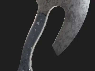 tactical axe Low-poly 3D model