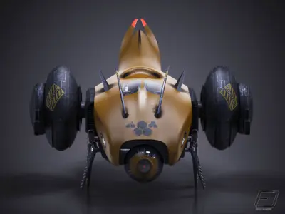 Sci-Fi Drone Free low-poly 3D model purchase