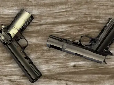 Colt 1911 Low Poly 3D Model Low-poly 3D model