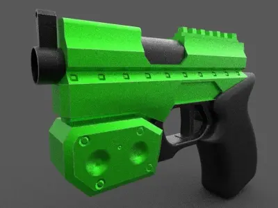 Sci-Fi Gun 01 Low-poly 3D model