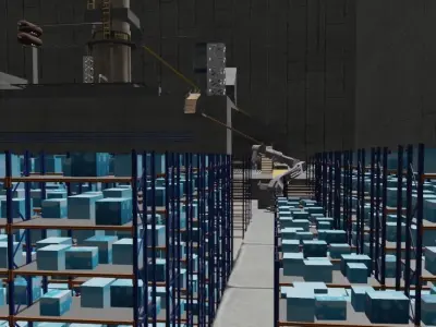 Factory Game ready nuclear power plant 3D model