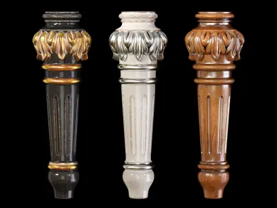 Classic leg 006 3D model