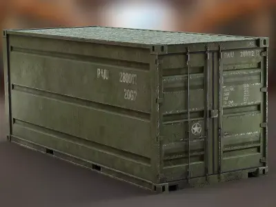 Industrial - Army Container PBR Low-poly 3D model