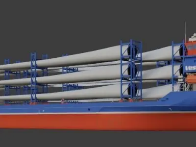  Heavy Load Carrier Ship 3D model Low-poly 3D model